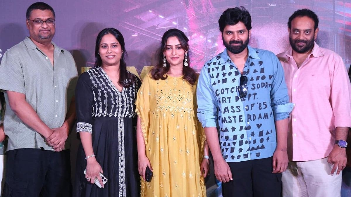 Members of the Mrithyunjay team at a 2026 press event